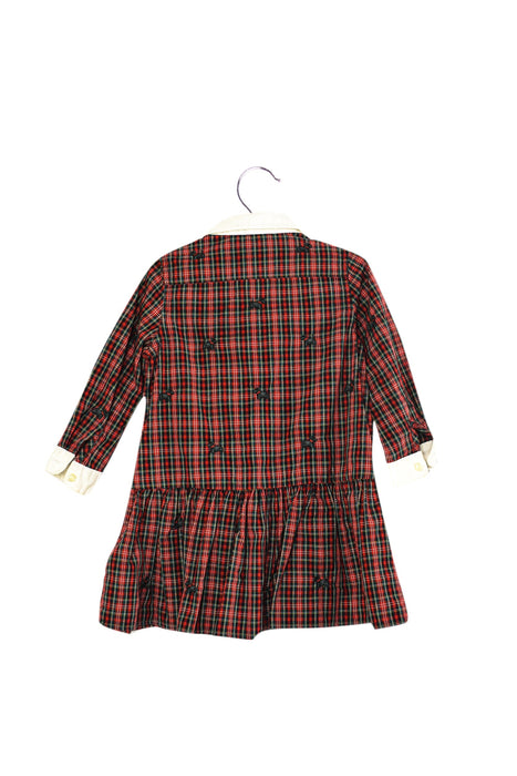 A Red Long Sleeve Dresses from Ralph Lauren in size 6-12M for girl. (Back View)