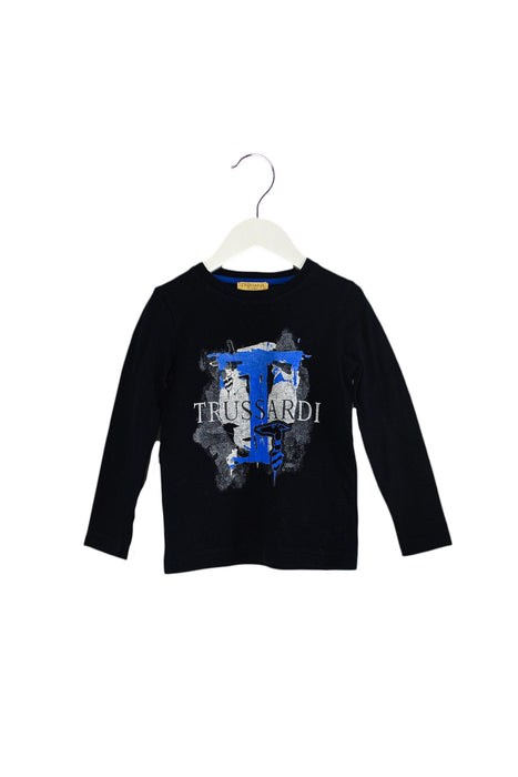A Navy Long Sleeve Tops from Trussardi in size 4T for boy. (Front View)