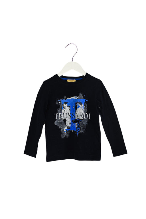 A Navy Long Sleeve Tops from Trussardi in size 4T for boy. (Front View)