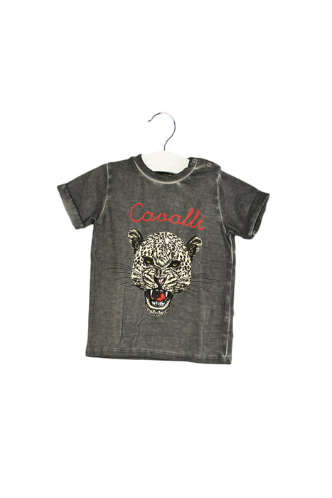 A Grey Short Sleeve T Shirts from Roberto Cavalli in size 12-18M for boy. (Front View)