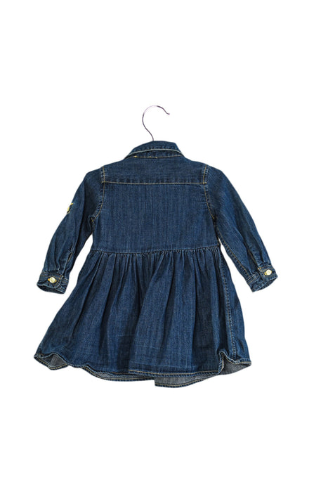 A Blue Long Sleeve Dresses from Ralph Lauren in size 3-6M for girl. (Back View)