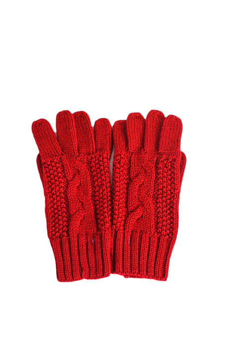 A Red Gloves & Mittens from Jacadi in size 10Y for girl. (Front View)