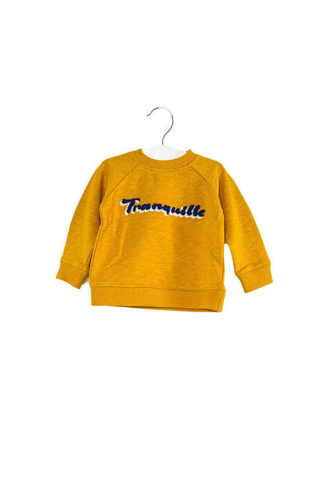 A Yellow Crewneck Sweatshirts from Bout'Chou in size 6-12M for neutral. (Front View)