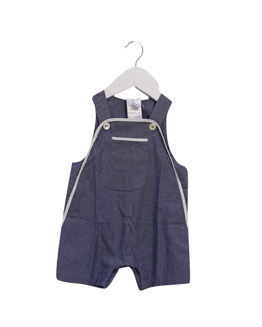 A Blue Overall Shorts from Jacadi in size 3-6M for boy. (Front View)