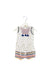 A White Rompers from PL Kids in size 6-12M for girl. (Front View)