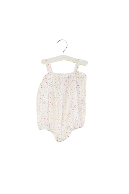 A White Bodysuits from Aden & Anais in size 6-12M for girl. (Front View)