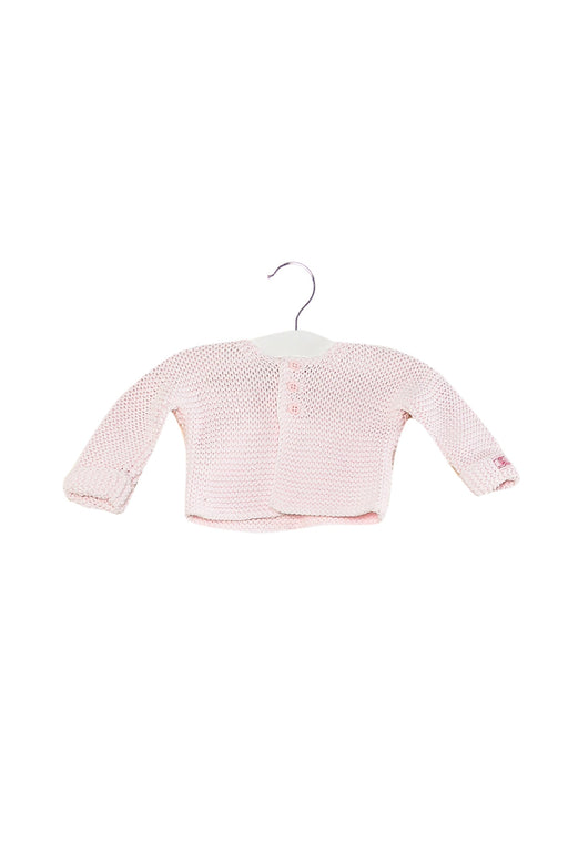 A Pink Cardigans from Petit Bateau in size 0-3M for girl. (Front View)