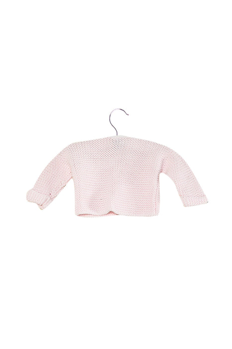 A Pink Cardigans from Petit Bateau in size 0-3M for girl. (Back View)