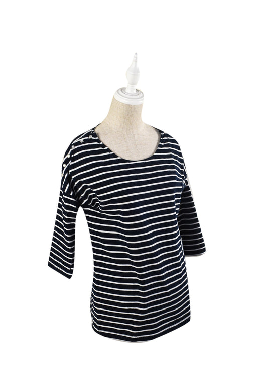 A Navy Long Sleeve Tops from Mayarya in size S for maternity. (Front View)