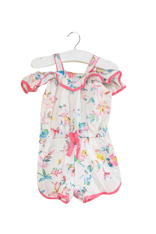 A White Sleeveless Rompers from Gingersnaps in size 6-12M for girl. (Front View)