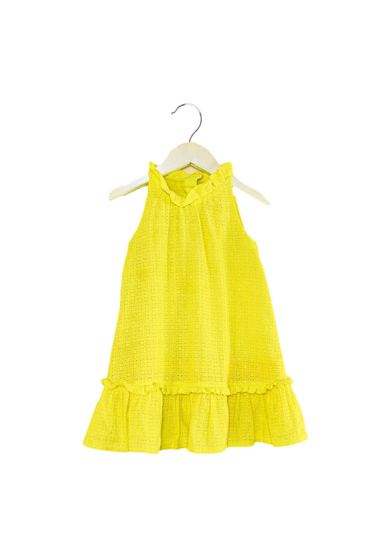 A Yellow Sleeveless Dresses from Janie & Jack in size 2T for girl. (Front View)