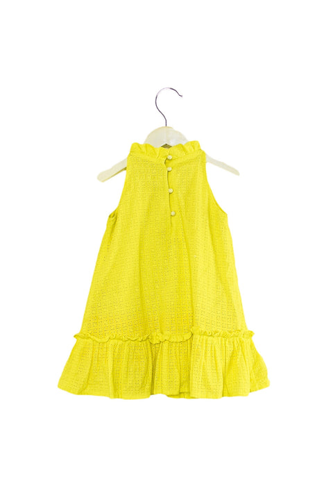 A Yellow Sleeveless Dresses from Janie & Jack in size 2T for girl. (Back View)