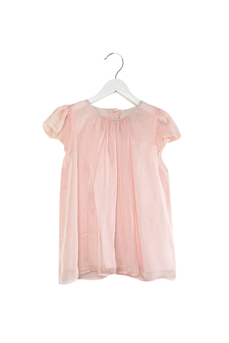 A Pink Short Sleeve Tops from Patachou in size 10Y for girl. (Front View)