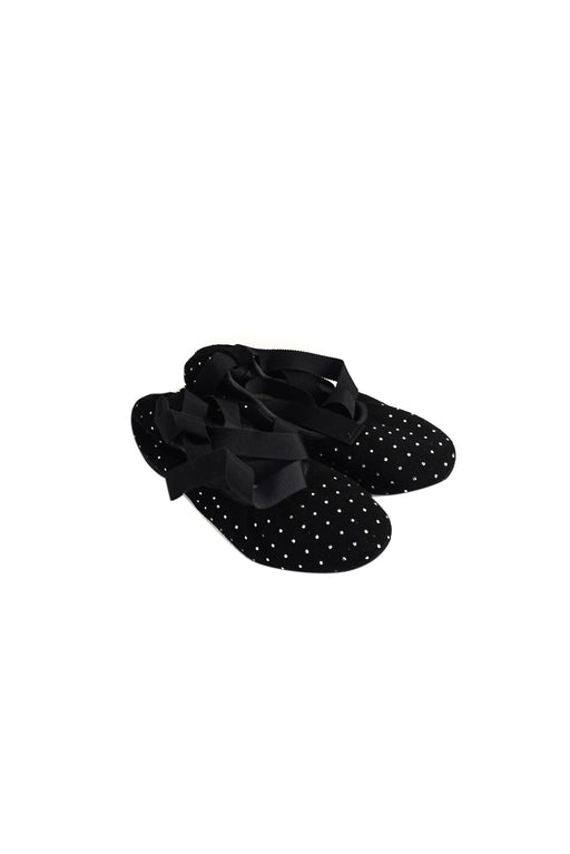 A Black Flats from Bonpoint in size 7Y for girl. (Front View)