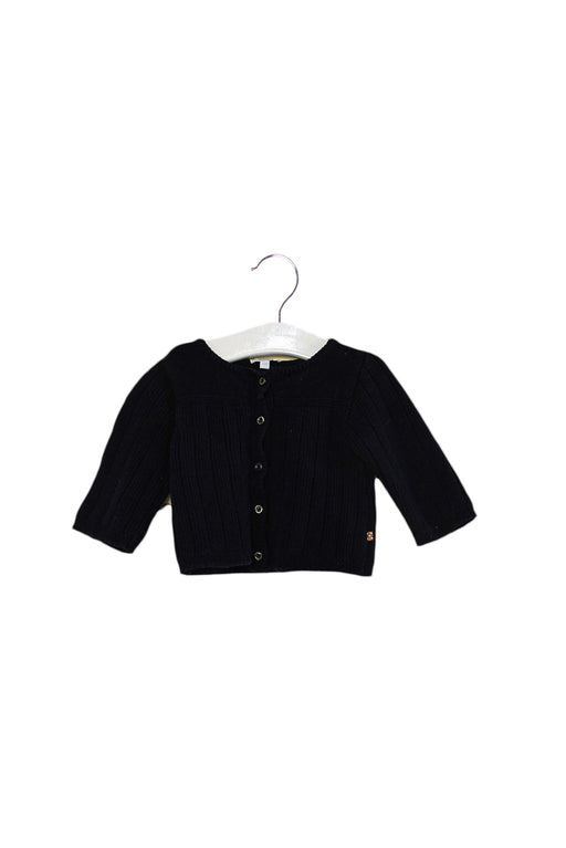 A Navy Cardigans from Jacadi in size 3-6M for girl. (Front View)