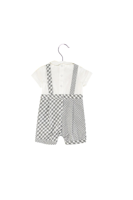 A Grey Short Sleeve Rompers from Nicholas & Bears in size 0-3M for boy. (Back View)