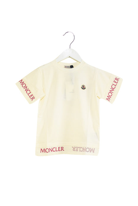 A White Short Sleeve T Shirts from Moncler in size 8Y for girl. (Front View)