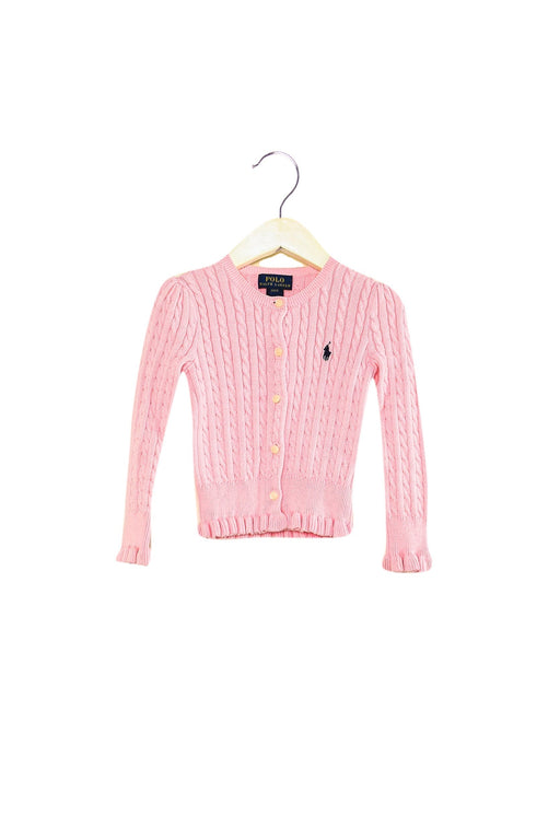 A Pink Cardigans from Polo Ralph Lauren in size 2T for girl. (Front View)