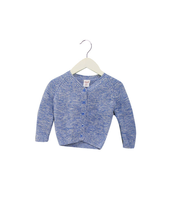 A Blue Cardigans from Seed in size 3-6M for boy. (Front View)