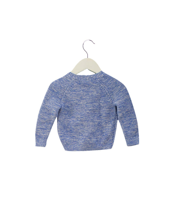 A Blue Cardigans from Seed in size 3-6M for boy. (Back View)