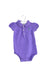 A Purple Short Sleeve Bodysuits from Ralph Lauren in size 3-6M for girl. (Front View)