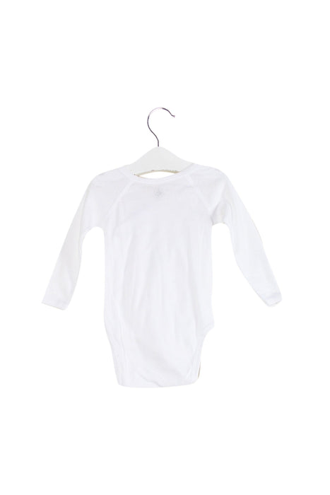 A White Long Sleeve Bodysuits from Petit Bateau in size 3-6M for neutral. (Back View)