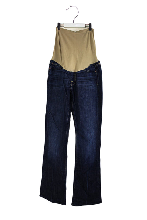 A Navy Jeans from 7 For All Mankind in size M for maternity. (Front View)