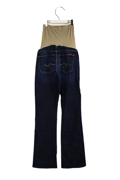 A Navy Jeans from 7 For All Mankind in size M for maternity. (Back View)