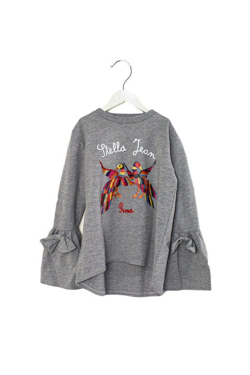 A Grey Sweatshirts from Stella Jean Kids in size 12Y for girl. (Front View)