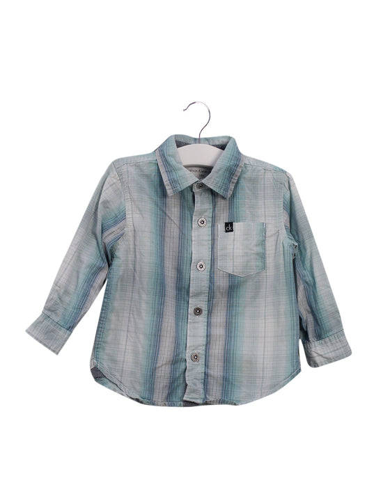 A Teal Shirts from Calvin Klein in size 12-18M for boy. (Front View)
