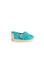 A Blue Flats from Toms in size 6-12M for girl. (Back View)