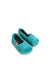 A Blue Flats from Toms in size 6-12M for girl. (Front View)