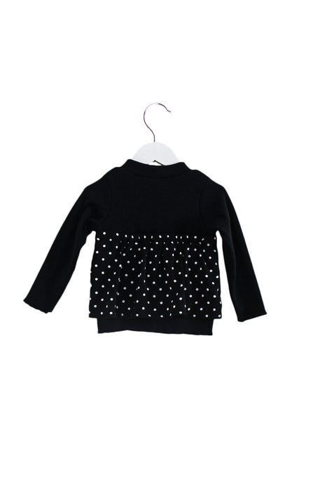 A Black Pants Sets from Petit Main in size 2T for girl. (Back View)