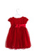 A Red Short Sleeve Dresses from American Girl in size 3T for girl. (Back View)