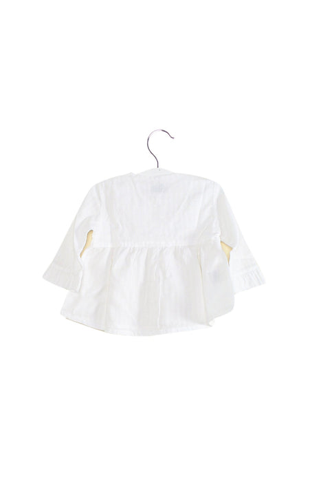 A White Long Sleeve Tops from 1 + in the family in size 0-3M for girl. (Back View)