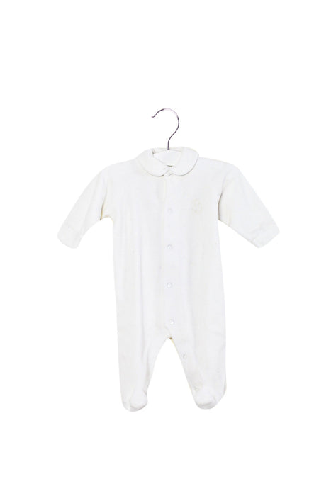 A White Onesies from Cambrass in size 0-3M for neutral. (Front View)