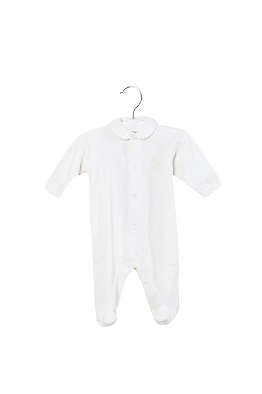 A White Onesies from Cambrass in size 0-3M for neutral. (Front View)