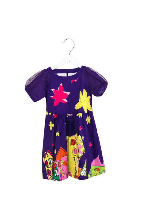 A Purple Short Sleeve Dresses from Lovie by Mary J in size 2T for girl. (Front View)