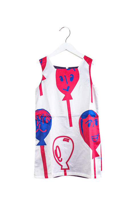 A White Sleeveless Dresses from Lovie by Mary J in size 5T for girl. (Front View)