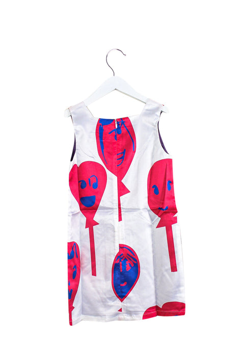 A White Sleeveless Dresses from Lovie by Mary J in size 5T for girl. (Back View)