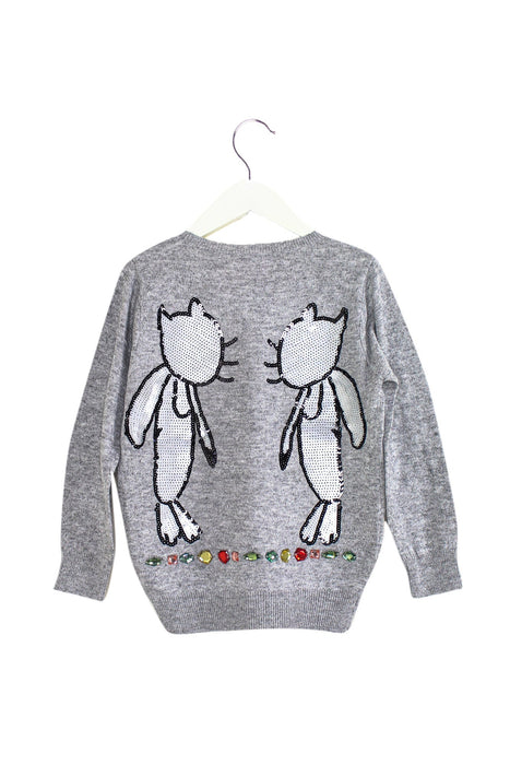 A Grey Knit Sweaters from Lovie by Mary J in size 5T for girl. (Back View)