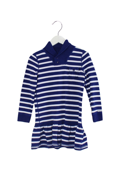 A Navy Sweater Dresses from Ralph Lauren in size 6T for girl. (Front View)