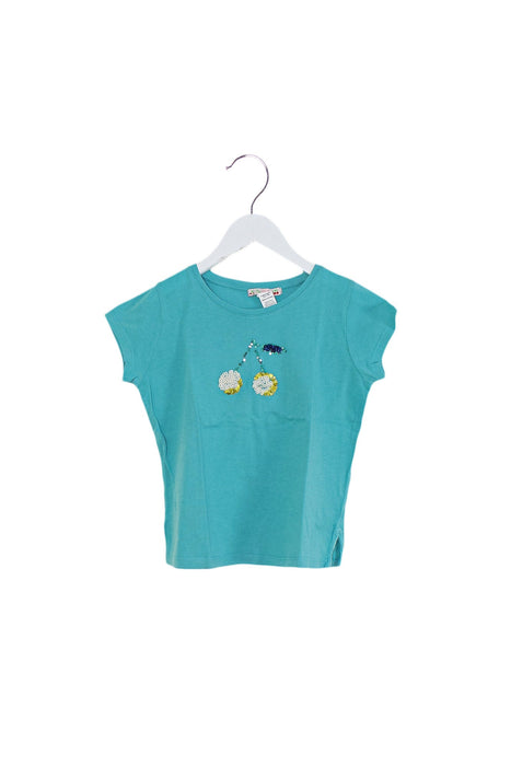 A Teal Short Sleeve T Shirts from Bonpoint in size 6T for girl. (Front View)