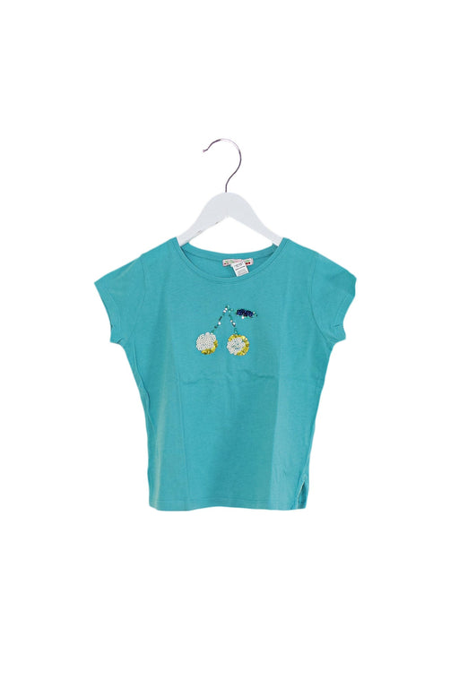 A Teal Short Sleeve T Shirts from Bonpoint in size 6T for girl. (Front View)