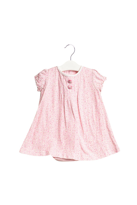 A Pink Short Sleeve Dresses from Familiar in size 6-12M for girl. (Front View)