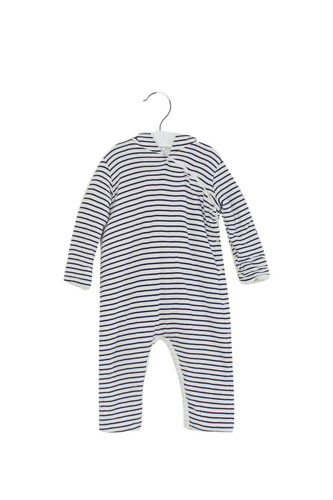 A Navy Long Sleeve Jumpsuits from Petit Bateau in size 12-18M for boy. (Front View)