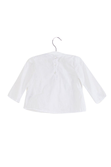 A White Long Sleeve Tops from The Little White Company in size 3-6M for girl. (Back View)