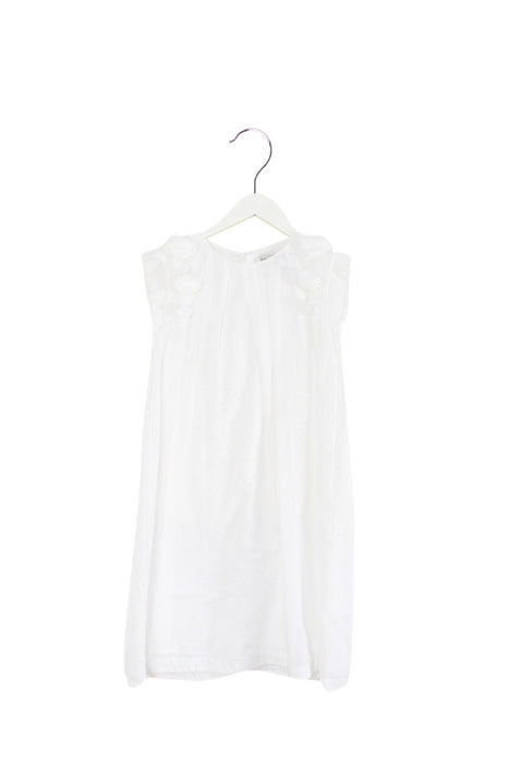 A White Short Sleeve Dresses from Jean Bourget in size 14Y for girl. (Front View)