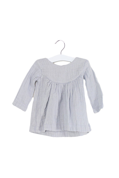 A Grey Long Sleeve Dresses from Lebôme in size 6-12M for girl. (Front View)