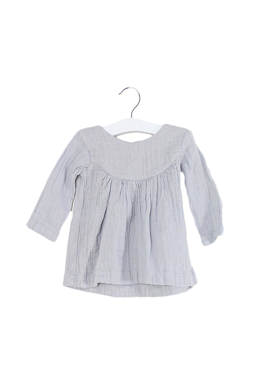 A Grey Long Sleeve Dresses from Lebôme in size 6-12M for girl. (Front View)